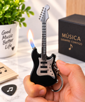 Encendedor de gas butano tipo guitarra llavero