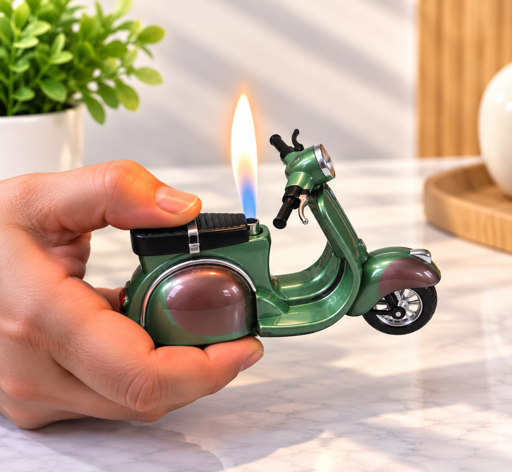 Encendedor de gas butano tipo Moto con soporte