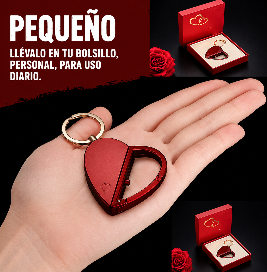 Encendedor eléctrico llavero Corazón con resistencia