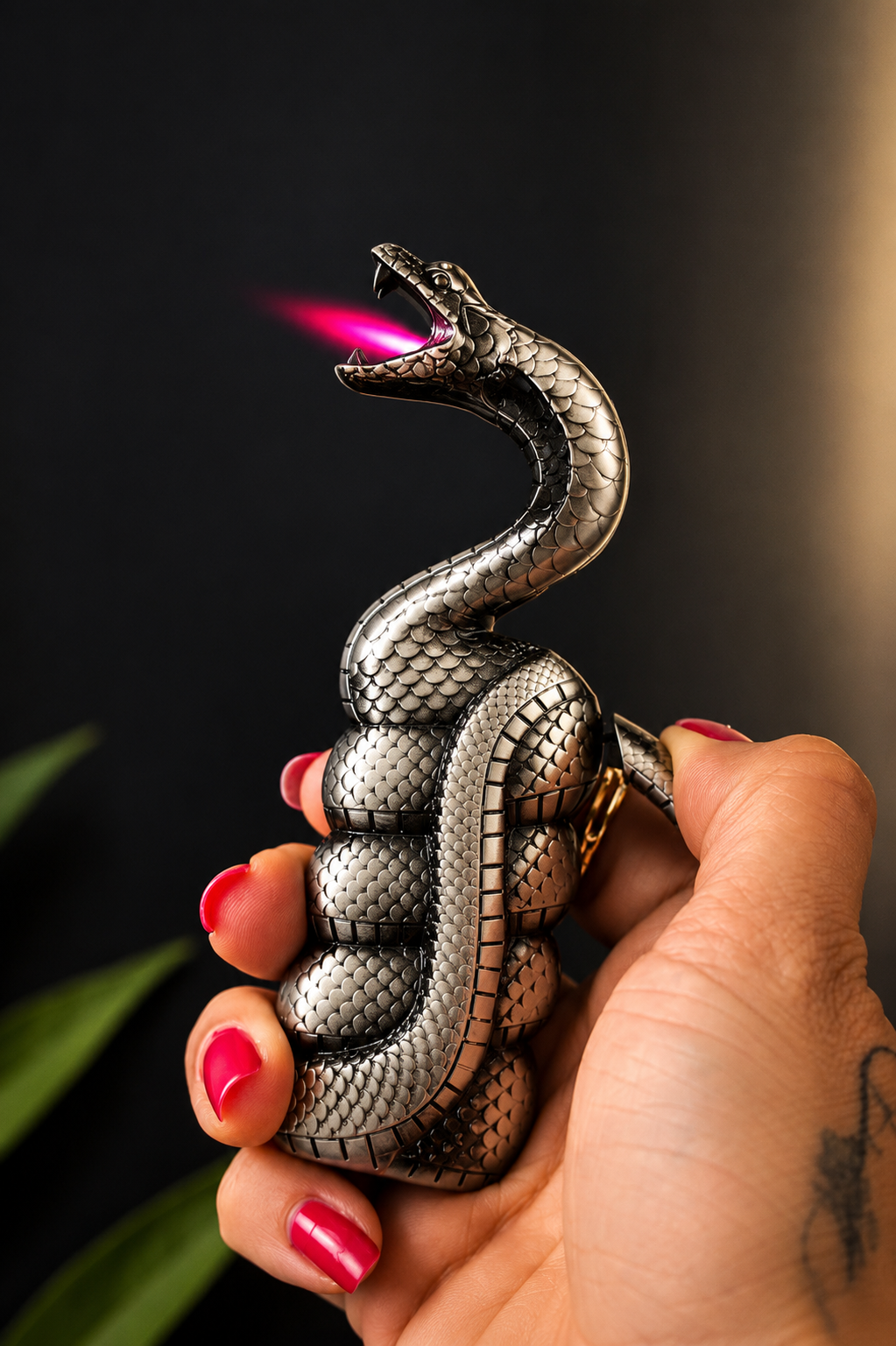 Encendedor de gas butano de Serpiente